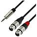 K4 YWFF 0180 1.8m 3.5mm 2 x XLR (3-pin) Nero, Argento cavo audio - Foto miniatura 1