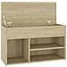 Panca Portascarpe Rovere Sonoma 103x30x54,5 cm in Truciolato - Foto miniatura 4