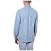 Uomo - Camicia Slim Fit In Chambray Azzurro - Foto miniatura 3