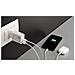 Caricabatterie Dual Charger per iPhone 8 o successivi Caricabatterie da rete con 2 porte USB e USB-C per la carica simultanea di due dispositivi Apple. Colore Bianco - Foto miniatura 2