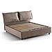 Letto Matrimoniale Antonia, Letto Contenitore Con Rivestimento In Tessuto, 100% Made In Italy, Apertura Frontale, Adatto Per Materasso Cm 160x200, Tortora - Foto miniatura 4