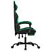 Sedia da Gaming Girevole con Poggiapiedi Nero Verde Similpelle - Foto miniatura 3