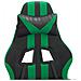Sedia da Gaming Girevole con Poggiapiedi Nero Verde Similpelle - Foto miniatura 7