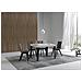 Tavolo Allungabile 80x120/204 Cm Flame Telaio Antracite - Bianco Frassino - Foto miniatura 4