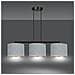 Lampada A Sospensione Hilde - Nero, Grigio - Acciaio Verniciato A Polvere, Tessuto - 72x100x18 Cm - Foto miniatura 4