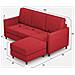 Divano Karay 3 Posti (tre Sedute Da 60cm) + Pouf Misure Esterne L. 198 P. 155 Colore Rosso - Foto miniatura 3