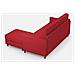 Divano Karay 3 Posti (tre Sedute Da 60cm) + Pouf Misure Esterne L. 198 P. 155 Colore Rosso - Foto miniatura 5