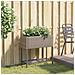 Fioriera da Giardino con Ripiano Grigia in Polyrattan - Foto miniatura 4