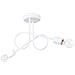 Lampadario Loop 2 Bianco Sl. 1471 - Minimalista Lampadario Bianco 25.5x57x18 Cm - Foto miniatura 1