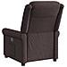 Poltrona Massaggio Reclinabile Elettrica Marrone Scuro Tessuto - Foto miniatura 7