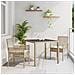 Set da pranzo da giardino 3 pezzi con cuscini in polyrattan beige - Foto miniatura 2