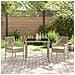 Set da pranzo da giardino 3 pezzi con cuscini in polyrattan beige - Foto miniatura 4