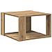 Tavolino da caffè Rovere artigianale 51,5x51,5x30 cm Legno massello - Foto miniatura 1