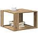 Tavolino da caffè Rovere artigianale 51,5x51,5x30 cm Legno massello - Foto miniatura 3
