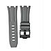 Cinturino In Silicone Compatibile Con Audemars Piguet Royal Oak Offshore 15710 15703 Grey 28 Mm - Foto miniatura 2