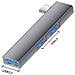 Adattatore Hub Usb-c A Doppio Usb 2.0 + Usb 3.0 In Alluminio Per Laptop E Dispositivi Compatibili Grey - Foto miniatura 1