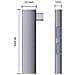 Adattatore Hub Usb-c A Doppio Usb 2.0 + Usb 3.0 In Alluminio Per Laptop E Dispositivi Compatibili Grey - Foto miniatura 4