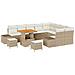 Set Divano da Giardino 12 pcs Beige e Crema 80 x 80 x 71 cm - Foto miniatura 1