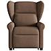 Poltrona Alzapersona Massaggiante Reclinabile Marrone Tessuto - Foto miniatura 4