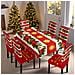 Set Decorativo Natalizio 7 Pezzi: Tovaglia E Coprisedie Rosso Festivo - Foto miniatura 2