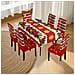 Set Decorativo Natalizio 7 Pezzi: Tovaglia E Coprisedie Rosso Festivo - Foto miniatura 3