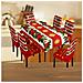 Set Decorativo Natalizio 7 Pezzi: Tovaglia E Coprisedie Rosso Festivo - Foto miniatura 4