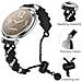 Bracciale Cuore E Diamanti Compatibile Con Garmin Lily 2 - Elegante Semichiusura In Lega Di Zinco Black - Foto miniatura 4