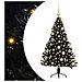 Albero di Natale artificiale con luci integrate Nero 120 cm PVC - Foto miniatura 1