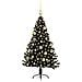 Albero di Natale artificiale con luci integrate Nero 120 cm PVC - Foto miniatura 3