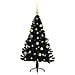 Albero di Natale artificiale con luci integrate Nero 120 cm PVC - Foto miniatura 4