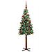 Albero di Natale snodato con 150 LED con supporto Verde 150 cm - Foto miniatura 3