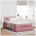 Pouf Letto con Materasso Rosa 120x190 cm Velluto - Foto miniatura 3