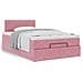 Pouf Letto con Materasso Rosa 120x190 cm Velluto - Foto miniatura 4