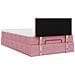 Pouf Letto con Materasso Rosa 120x190 cm Velluto - Foto miniatura 9
