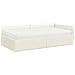 Struttura Letto Angolare con Materasso 2 pcs Crema Velluto - Foto miniatura 4