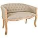 Divano In Legno Con Rivestimento Panna 107x61x70h - Foto miniatura 1