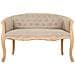 Divano In Legno Con Rivestimento Panna 107x61x70h - Foto miniatura 2