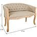 Divano In Legno Con Rivestimento Panna 107x61x70h - Foto miniatura 8