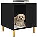 Cuccia per cani Nero 44 x 42 x 49 cm Legno multistrato - Foto miniatura 3