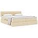 Letto con Contenitore Crema 180 x 200 cm Pelle Sintetica - Foto miniatura 3