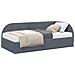 Struttura Letto Angolare con Materasso 2 pcs Grigio Velluto - Foto miniatura 1