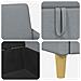 Set di Divani con Storage 2 pcs Grigio Chiaro Poliestere - Foto miniatura 6