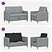 Set di Divani con Storage 2 pcs Grigio Chiaro Poliestere - Foto miniatura 7