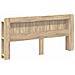 Testata del letto Rovere Sonoma Legno ingegnerizzato - Foto miniatura 1