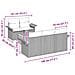 Set Divano da Giardino con cuscino 6 pcs Grigio polyrattan - Foto miniatura 8