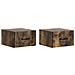 Mobiletto da notte a muro 2 pcs Rovere Fumo 34,5 x 33 x 20 cm - Foto miniatura 1