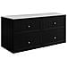 Mobile sottolavabo, Beige e marrone, 160 cm, 4 cassetti con chiusura ammortizzataMobileda bagno - Foto miniatura 1