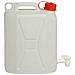 Tanica In Plastica Di Forma Rettangolare Per Contenere Liquidi, Maniglia Per Il Trasporto, Bocca Circolare E Boccaglio, Tappo Con Collegamento Anticaduta, Rubinetto Con Leva Di Azionamento E Tappo Di Sfiato. Lt. 10 - Foto miniatura 2