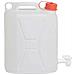 Tanica In Plastica Di Forma Rettangolare Per Contenere Liquidi, Maniglia Per Il Trasporto, Bocca Circolare E Boccaglio, Tappo Con Collegamento Anticaduta, Rubinetto Con Leva Di Azionamento E Tappo Di Sfiato. Lt. 10 - Foto miniatura 3