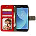 Custodia Portafoglio Stile Vintage Per Samsung Galaxy J3 2017 - Rossa - Foto miniatura 3